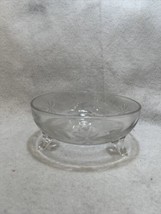 Vintage Floral Cut Glass Candy Dish Serving Candy Bowl 6” Across - 3 Legs - £9.35 GBP