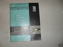 1961 Plymouth Savoy Belevedere Fury Service Shop Repair Manual Supplement OEM - £11.70 GBP
