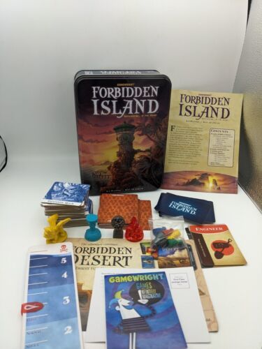 Forbidden Island Game Adventure in Metal Tin Box Gamewright 2010 COMPLETE  - $14.70