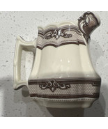 Ironstone Milk Pitcher Iris Design Transferware Twos Company - £10.19 GBP