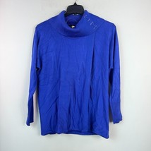 JM Collection Womens M Jazzy Blue Cowlneck Turtleneck Sweater NWT CD70 - $29.39