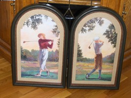 Vintage Home Interiors Set of Golf Pictures Sambataro Homco  - £64.09 GBP