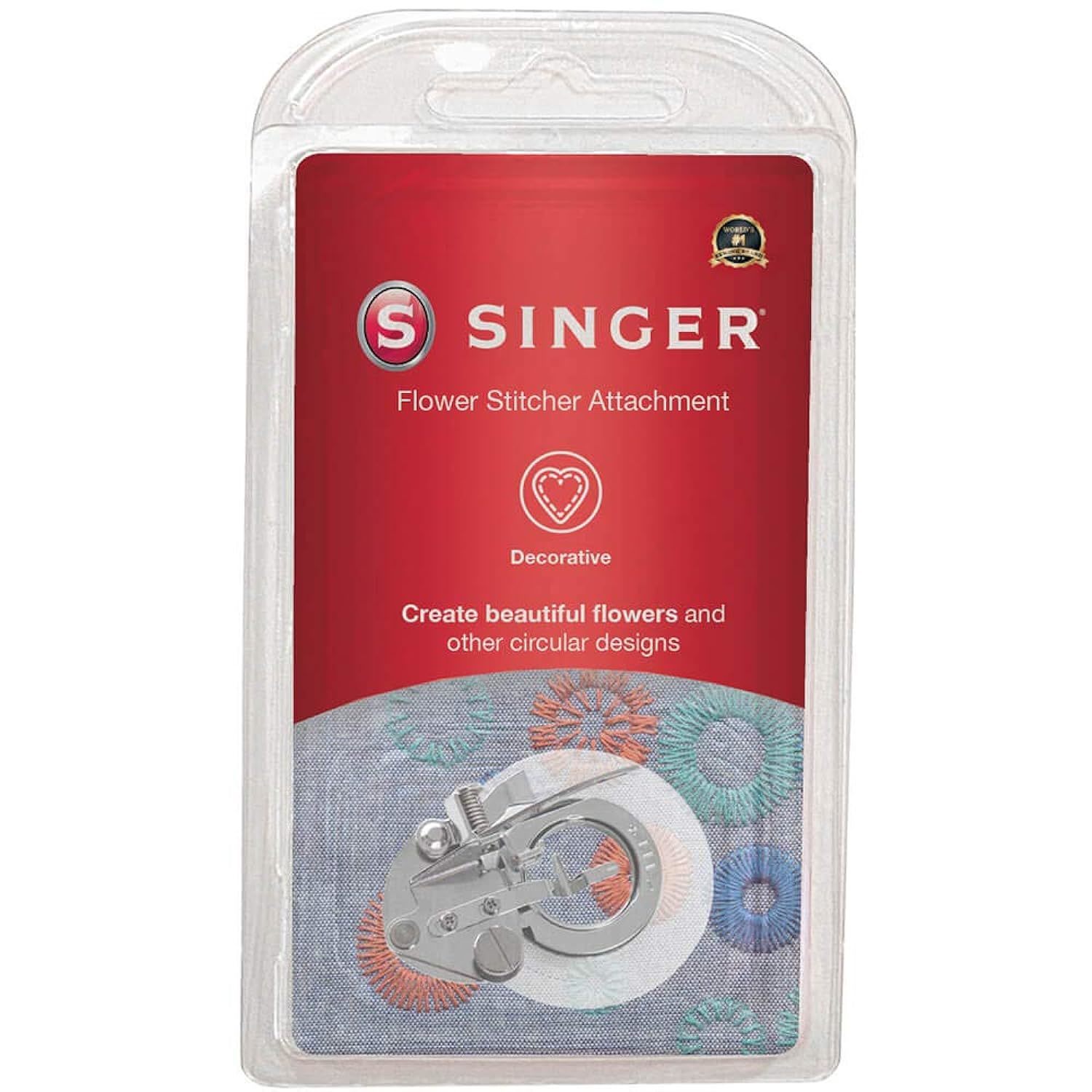 SINGER | Flower Stitch Presser Foot Attachment, Flower Inspired Circluar Designs - $54.99