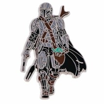 Star Wars The Mandalorian Mando Walking with Grogu Enamel Metal Pin NEW ... - £7.78 GBP