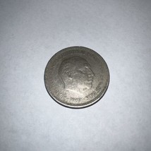 1957 5 PTAS Coin Francisco Franco Caudillo De Espana Por La G. De Dios - $2.50