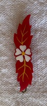 ⭕⭕VTG, hair clip, 70s/80s, length 5cm, red - $9.90