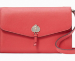 Kate Spade Marti Leather Flap Wallet Crossbody K6027 Watermelon Pink NWT... - £66.02 GBP