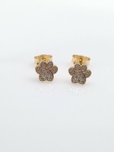 1Ct Round Cut Lab-Created Diamond Dog Paw Stud Earrings 14k Yellow Gold Plated - £109.66 GBP