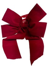 Holiday Time Christmas Red Velvet Wreath Bow. - $6.92