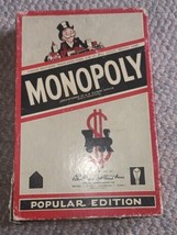 VTG 1954 Monopoly Game Box With Pieces Money Houses Hotels No Board Popular Ed - £23.97 GBP