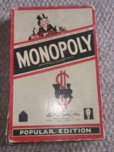 VTG 1954 Monopoly Game Box With Pieces Money Houses Hotels No Board Popular Ed - £24.12 GBP