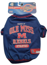 University of Mississippi Ole Miss Rebels Team Tee TShirt Pets Small Sporty - £9.40 GBP