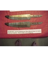 Book# 267 - Set of Two (2) Damascus Steel Blank Blade For Knife Making S... - $38.61