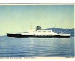 Leda Fitted with Stabilizers Postcard Bergen Line England to Norway - £9.34 GBP