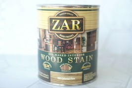 Zar 109 Colonial Pine Oil Based Interior Wood Stain 1 Quart Can 946 Ml - £30.73 GBP