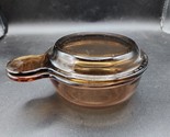 Corning Visions Heat N&#39; Eat Glass Amber Oven Cookware With Glass Lid V-1... - $21.59