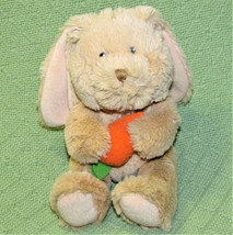 8&quot; CHILDRENS PLACE BUNNY PLUSH Tan RABBIT with CARROT Stuffed Floppy Ear... - £15.07 GBP