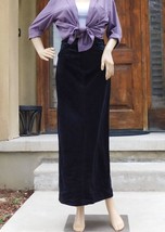 Long High Back Slit Velvet Skirt w/Pockets by Vicolo, S, black color, EPC - £44.31 GBP