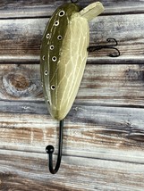 Wooden Fish - Fishing Lure Coat Hook - Wall Mount - 7&quot; - Nautical Decor Souvenir - £7.32 GBP