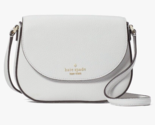 Kate Spade Leila Mini Flap Crossbody Quill Grey Leather WLR00396 Gray NW... - $84.14