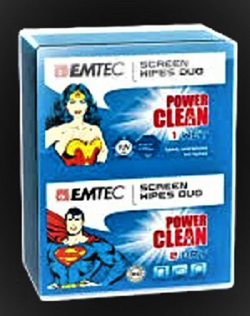 SALE Emtec Cleaning Wipes FOR Screens Portable Travel Size 10 Wet &amp; Dry ... - $3.99