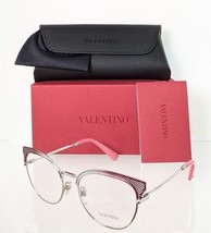 Brand New Authentic Valentino Eyeglasses VA 1011 3043 53mm Silver/Pink - £118.69 GBP