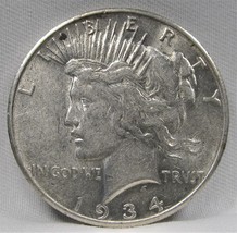 1934-S Peace Dollar AU Details Coin AF622 - £259.76 GBP