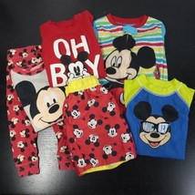 6pc Disney Mickey Mouse Baby Toddler Boys 18M-2T Casual Lounge Bundle Lot - £14.38 GBP