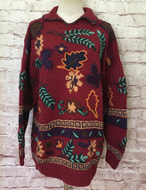 Vintage Best American Clothing Maroon Chunky Fall Sweater Granny Mom Siz... - £43.45 GBP