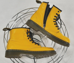 Dr. Martens 1460 J Yellow Ankle Boots Lace Up Side Zipper US M4 L5 EU 36 - £39.95 GBP