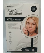 Vivitar Simply Beautiful Lighted Makeup Mirror Dimmable LED Light 180 Ro... - $12.38