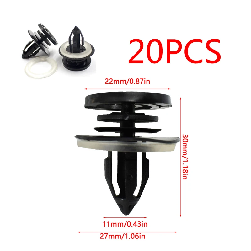 20pcs Plastics clip For Audi A4 Interior Door Card Fastener Clips Trim Panel - £8.41 GBP