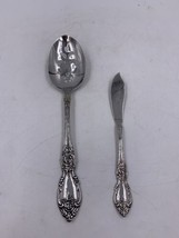 Set of 2 OCO Stainless by Oneida USA Serving Pieces Slotted Spoon &amp; Spre... - $11.98