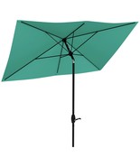 Teal Patio Umbrella: 6.5x10ft Crank &amp; Tilt - $179.28 CAD