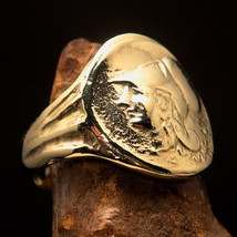 Perfect;y crafted Men&#39;s Corinthian Coin Ring Athena Greek Goddess - solid Brass - £22.02 GBP+