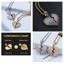 Elvis Presley 1950&#39;s Broken Heart Necklace TCB Rope Chain Gold Plated Co... - £31.35 GBP