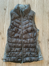 Puffer Vest Women size S Full Zip Sleeveless Dark Gray Grey super soft - $19.00