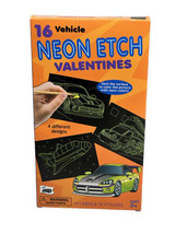 Mello Smello Neon Etch Valentines Card Kit 16 Vehicle 3+ - £20.47 GBP