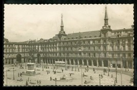 RPPC Real Photo Postcard Postal History Spain to Germany Madrid Plaza Mayor - £11.86 GBP
