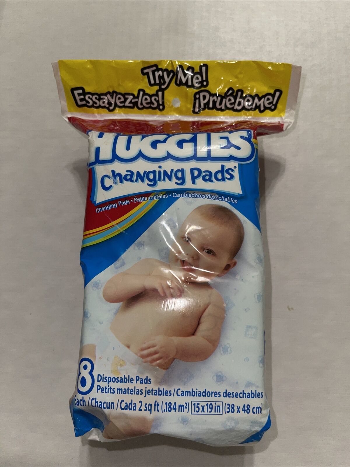Huggies Disposable absorbent top Changing Pads Diaper Packs 8 count - £13.10 GBP