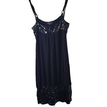 BCBGMaxAzria Black Sequin Slip Cami Dress - £19.07 GBP