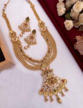 Indien Bollywood Style Plaqué Or Long Collier Émaillé Kundan Parure Bijoux - £65.24 GBP