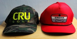 Otto CRU and Pukka Virginia Golf Lot of 2 Snap Back Adjustable Hats Caps... - £15.75 GBP