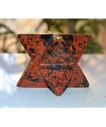 Mahogany Obsidian Natural Gemstone Merkaba Star - Chakra Meditation Healing - $1,832.90 MXN
