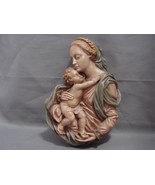 Madonna &amp; Child Wall Plaque Italian Made - $82.32 CAD