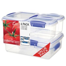 Sistema Multi Piece Food Storage Containers in Assorted Shapes - Set of 6 - £29.54 GBP