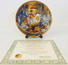 Franklin Mint Plate Bill Bell Official 115th Anniversary Gold Medal Flour Cat - £46.19 GBP