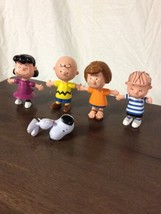 2002 PMI UFS Peanuts Gang Charlie Brown Linus Lucy Snoopy 5 Hard Rubber Figures - $28.95