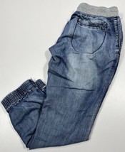 Rue 21 Jeans Women&#39;s Size S 29 X 22 Blue Distressed Capris Denim with Cuffs - $8.99