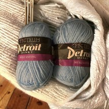 Spectrum Detroit Double Knitting Baby Blue Yarn - Made in England, 2 Skeins - £7.44 GBP